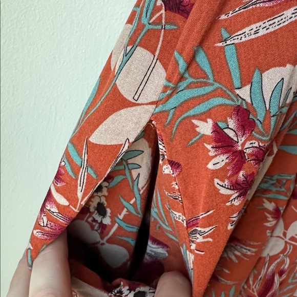 Natural Life Rebecca Midi Dress Terracotta Floral Pattern Size Large - Picture 11 of 14